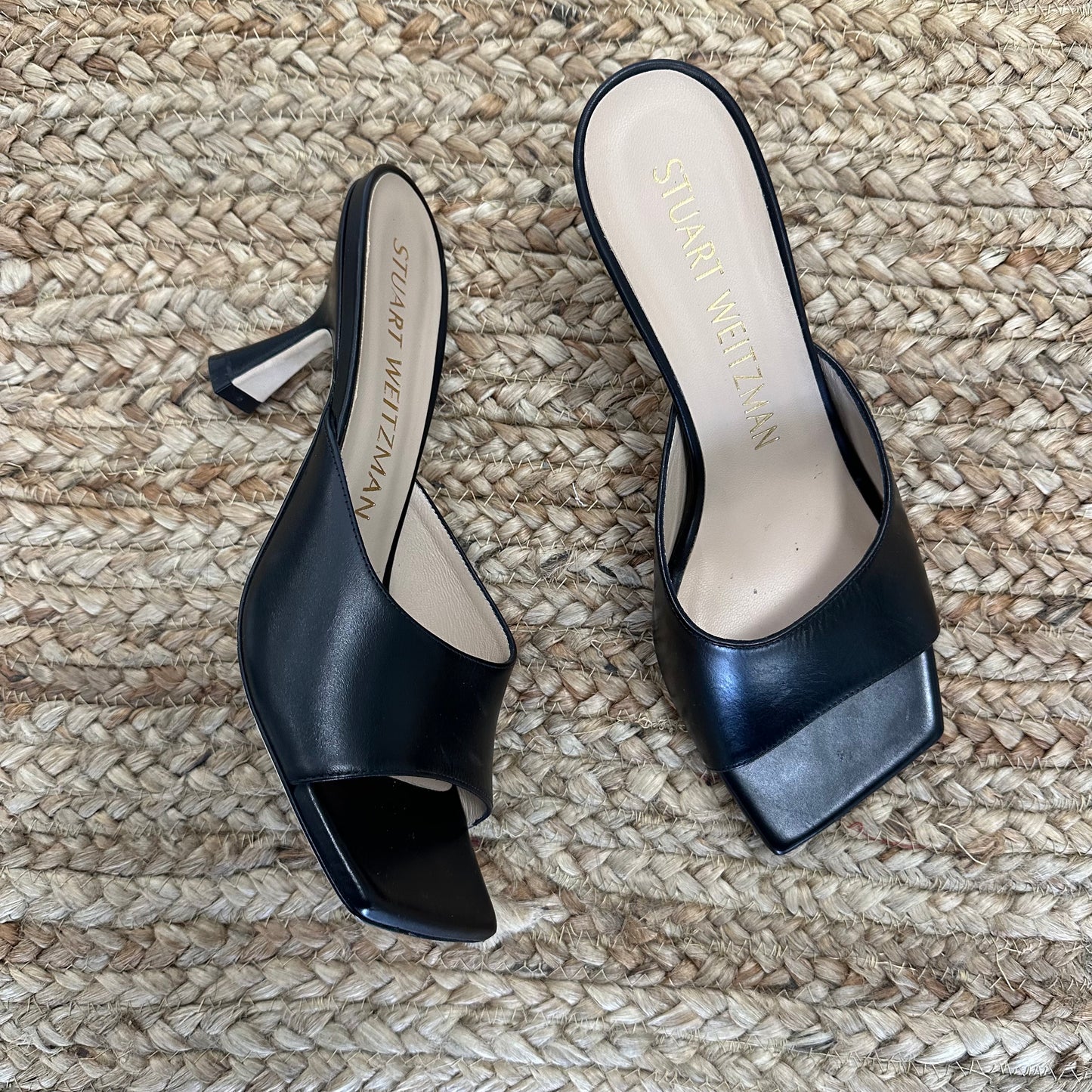 Stuart Weitzman Black Tia Mule