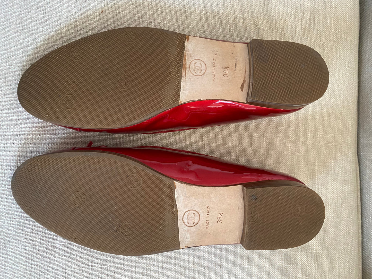 Chanel Patent Red Ballet Flat