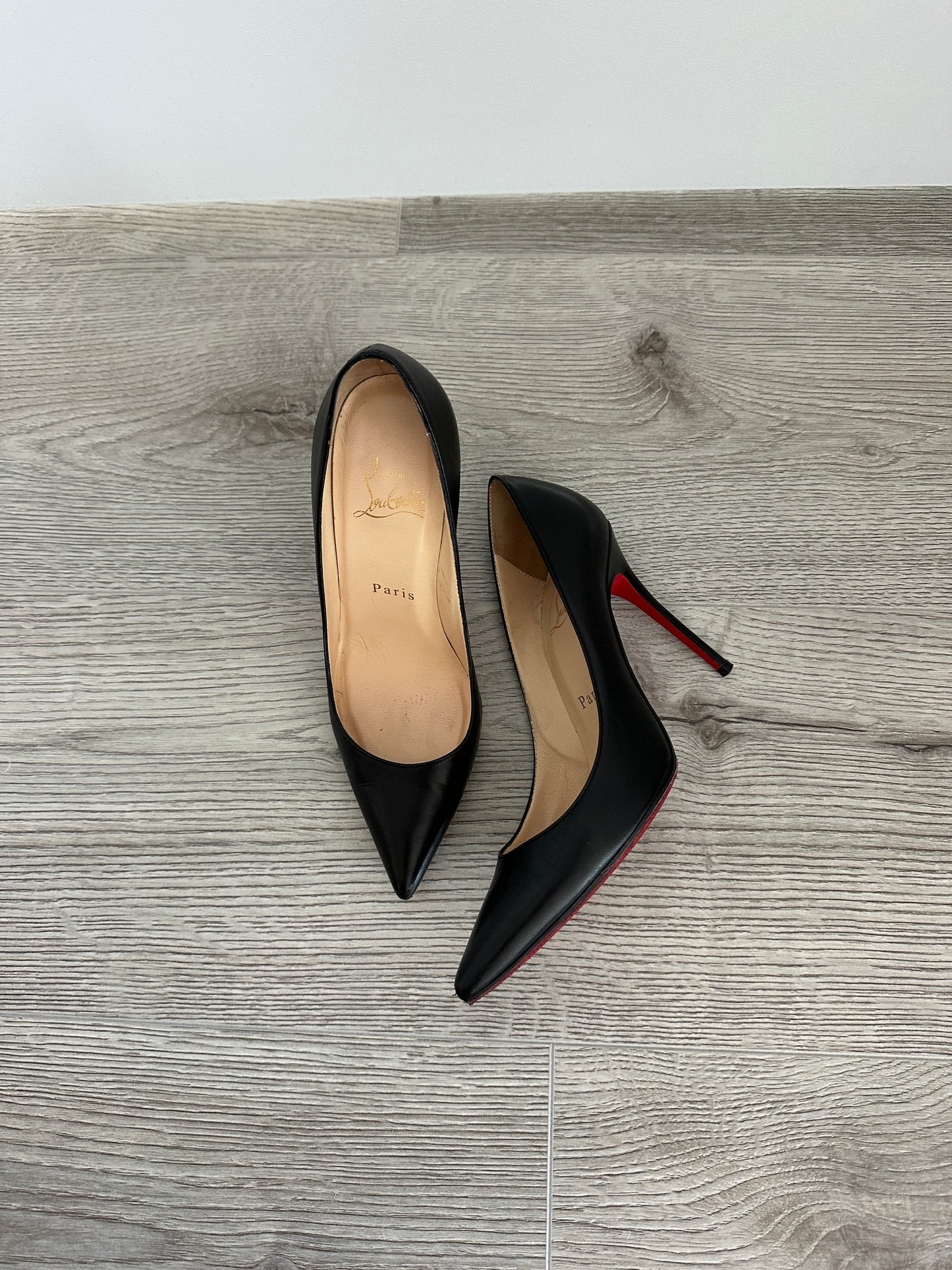 Christian Louboutin Black Pigalle Follie 100mm