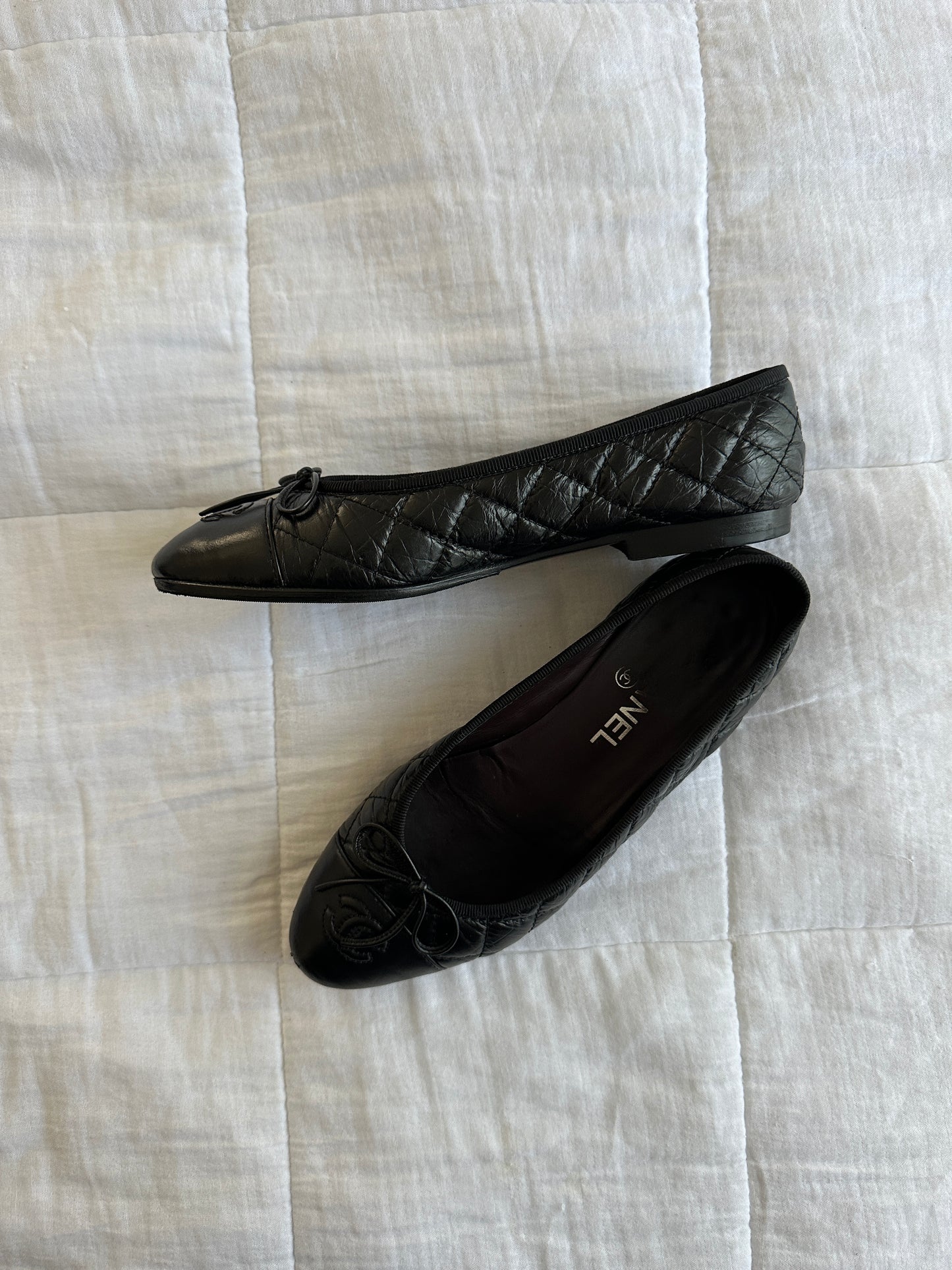 Chanel Quilted Ballet Flats 37