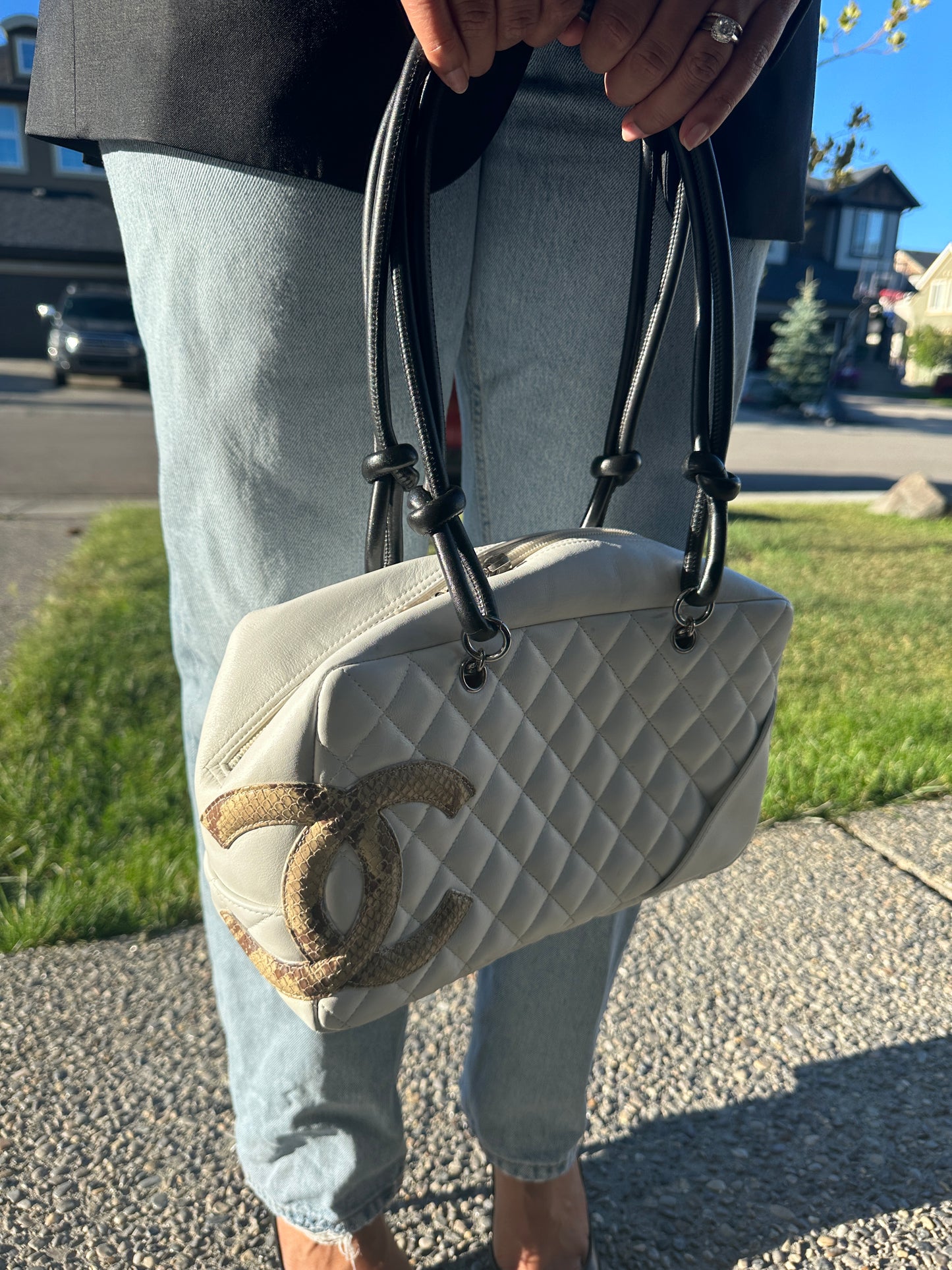 Vintage Chanel Cambon Python Bag