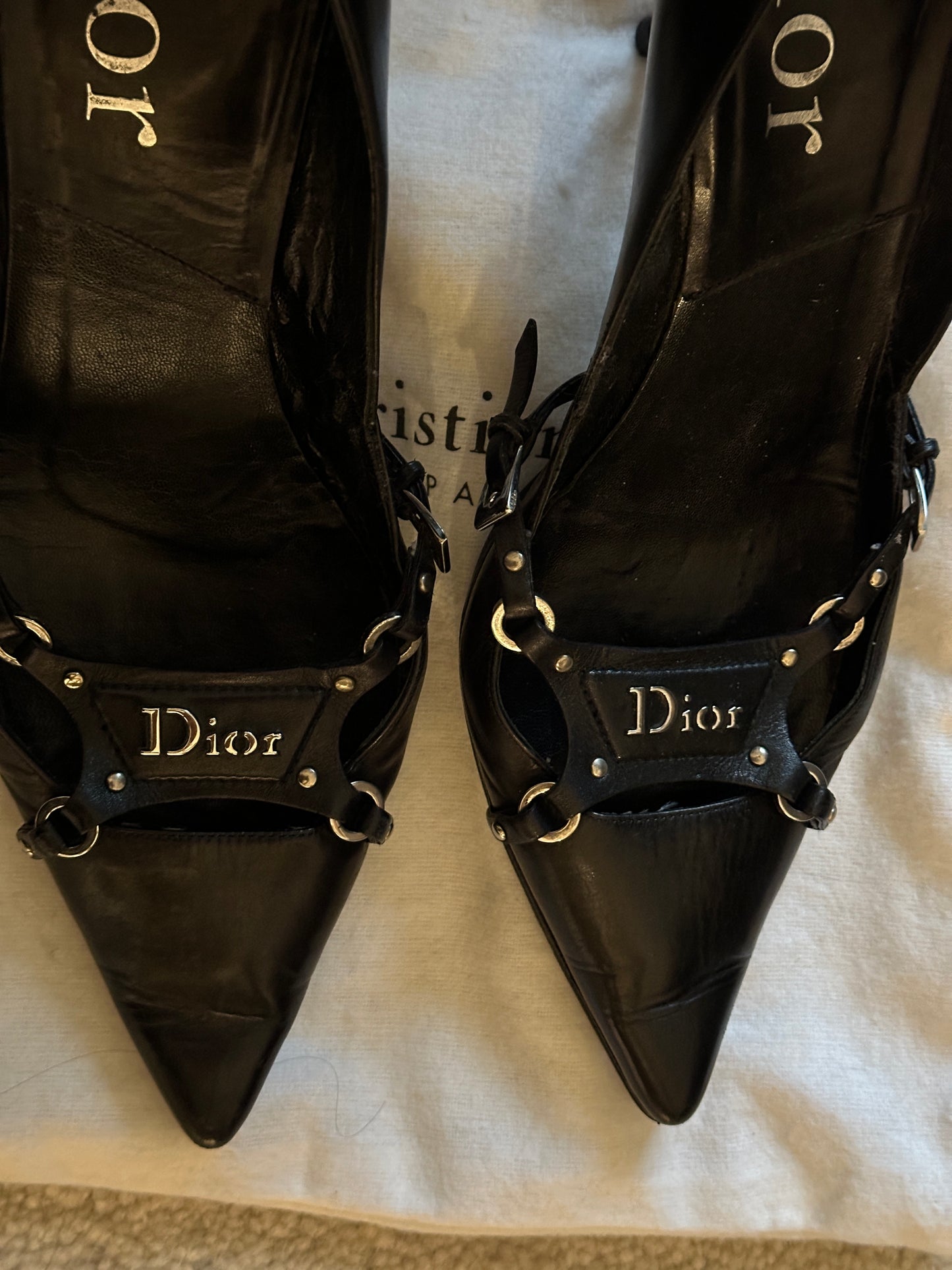 Vintage Dior Bondage Heels 39