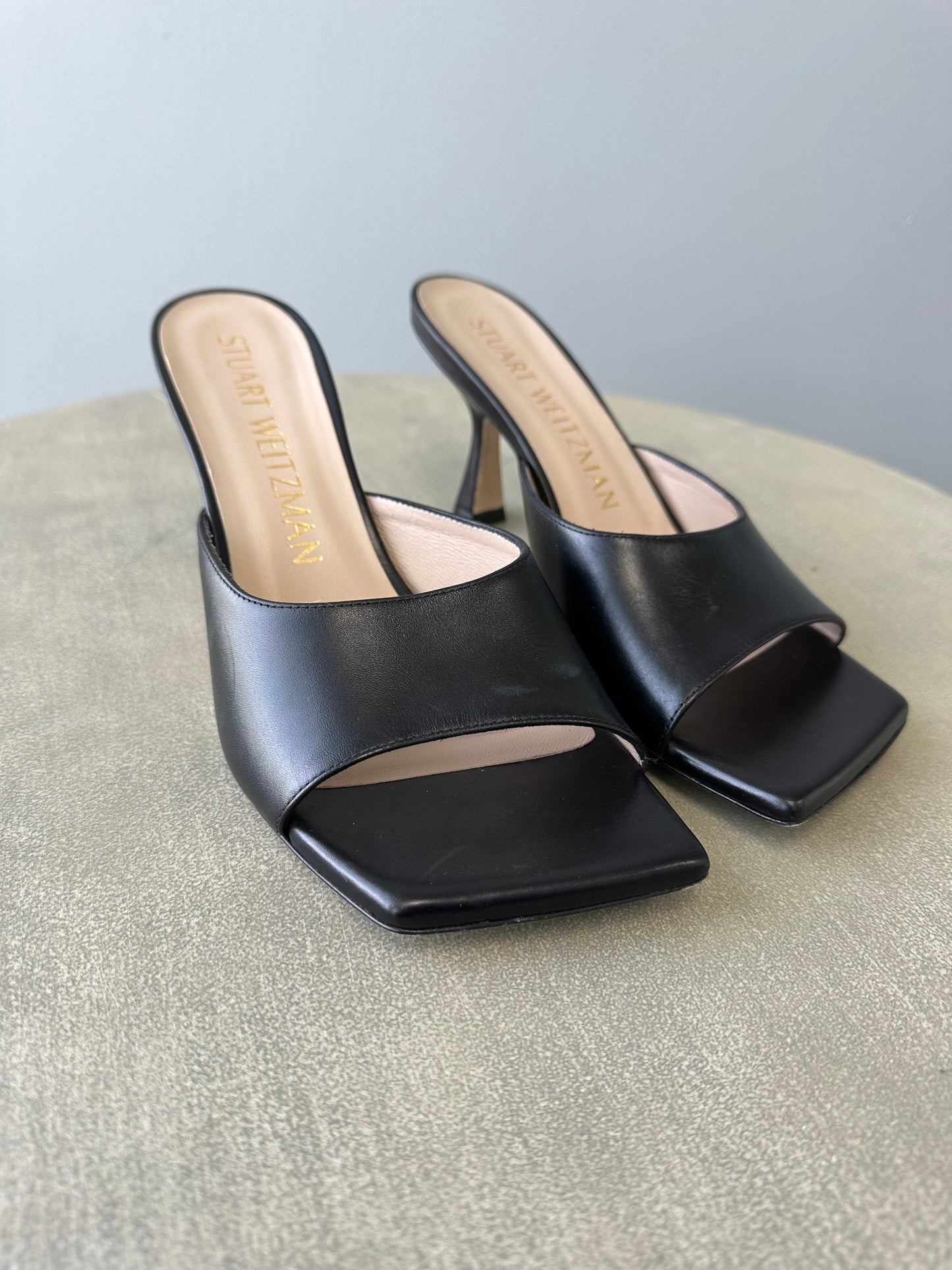 Stuart Weitzman Black Tia Mule