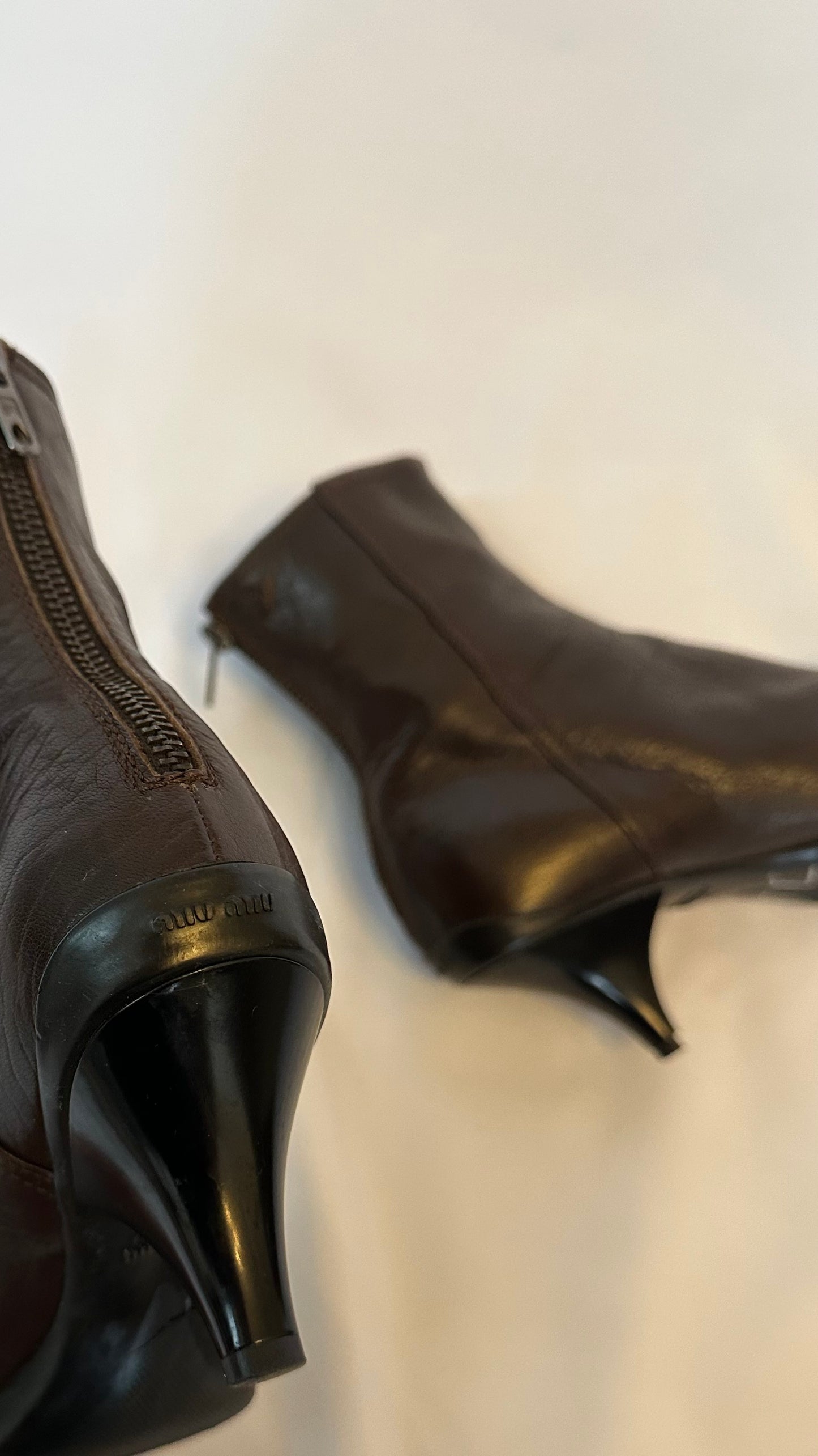 Vintage Miu Miu Ankle Boots Kitten Heel