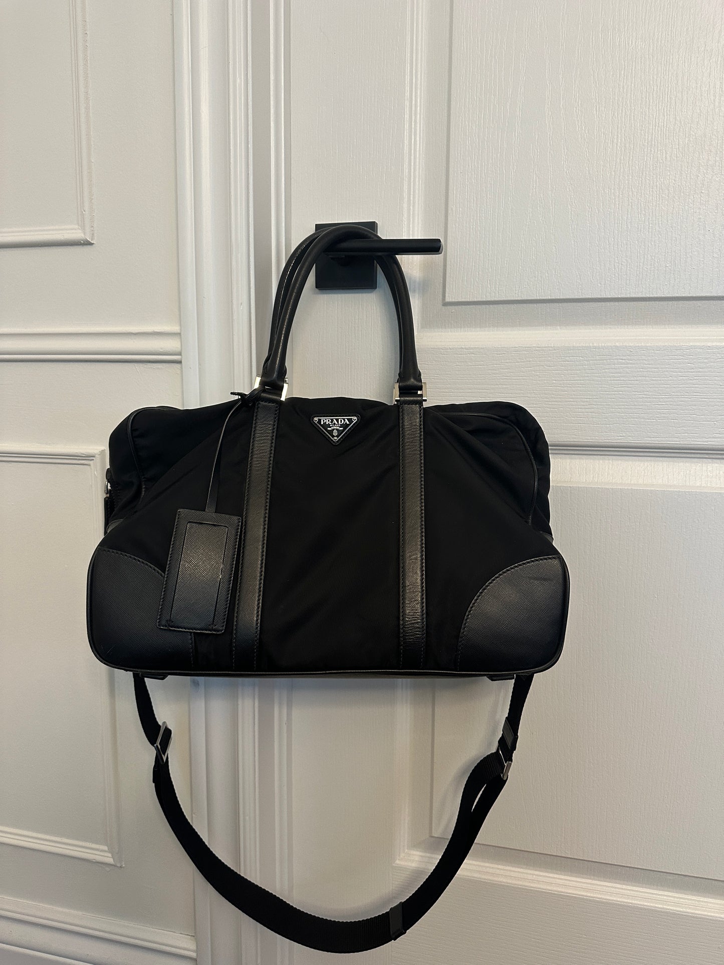 Prada Tessuto Nylon Saffiano Briefcase / Duffle Bag