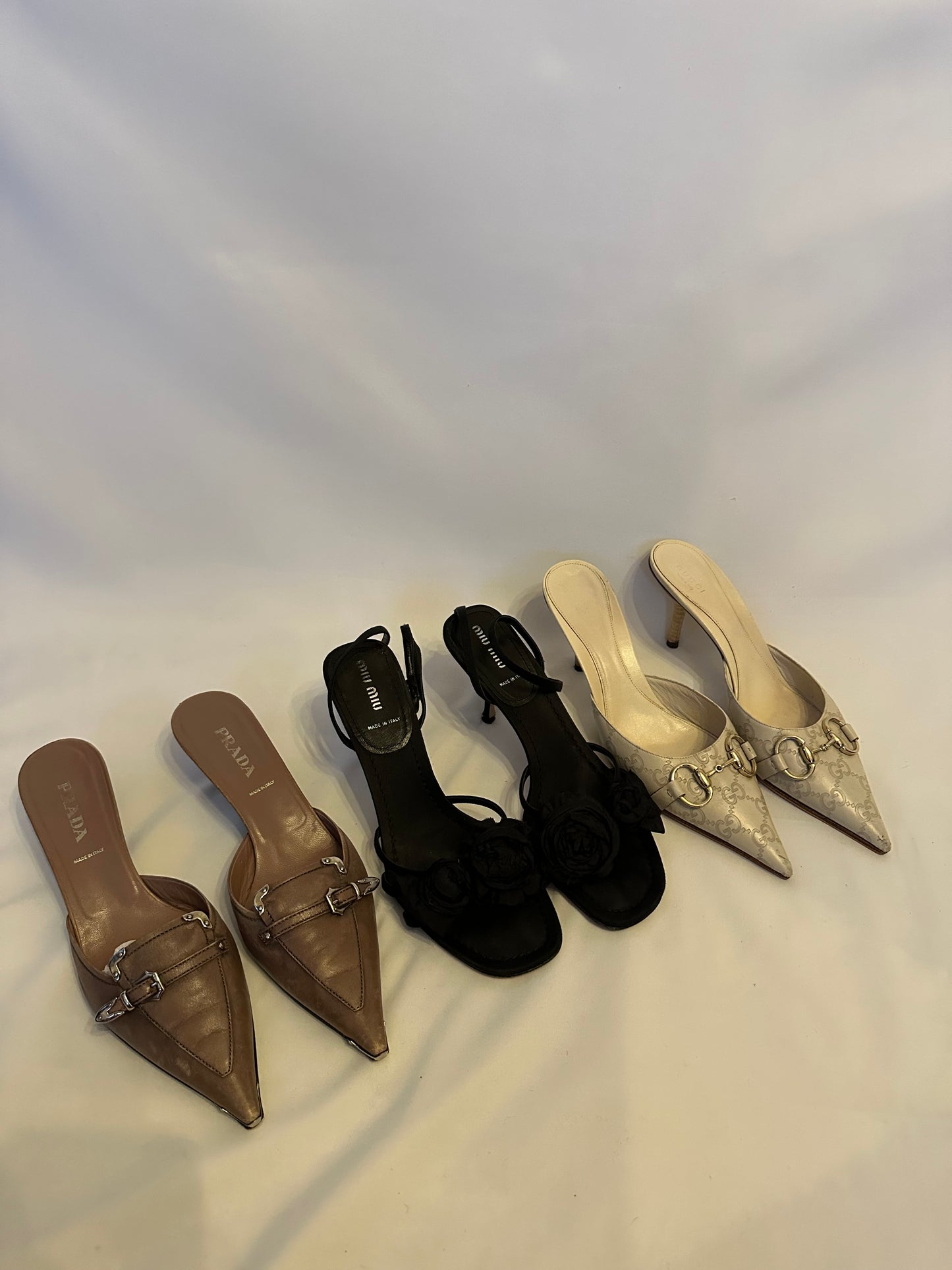 Vintage Prada Buckle Mules