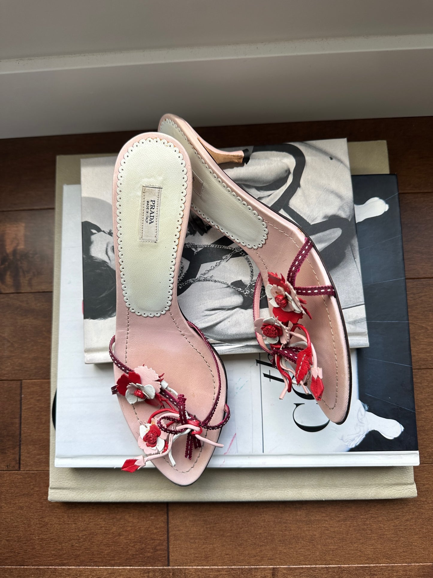 Vintage Prada Floral Mules