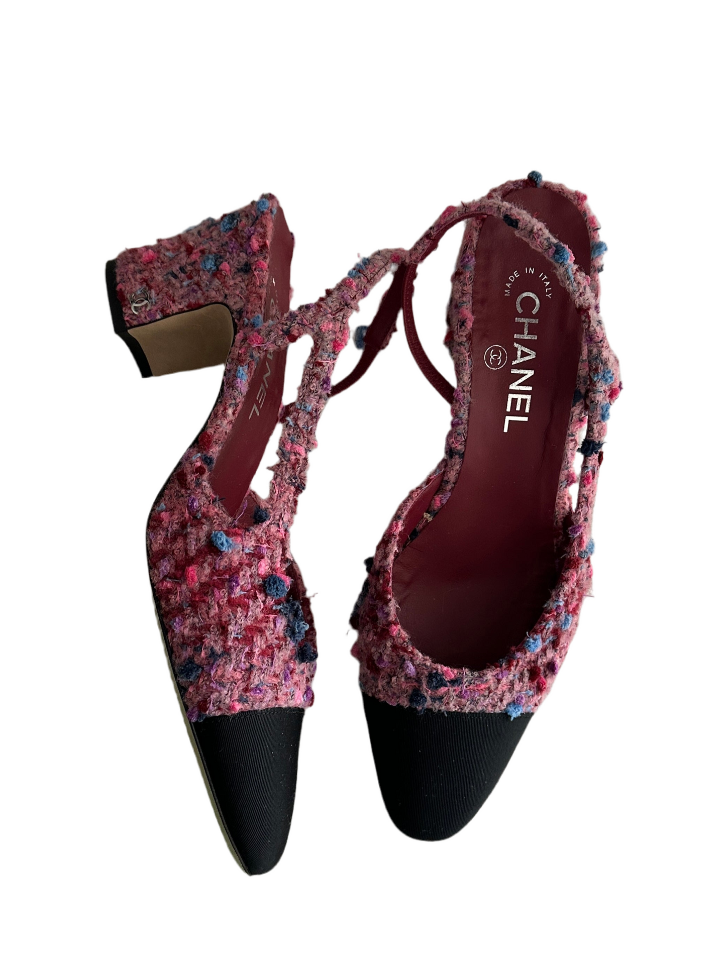 Chanel Tweed Slingbacks 39.5