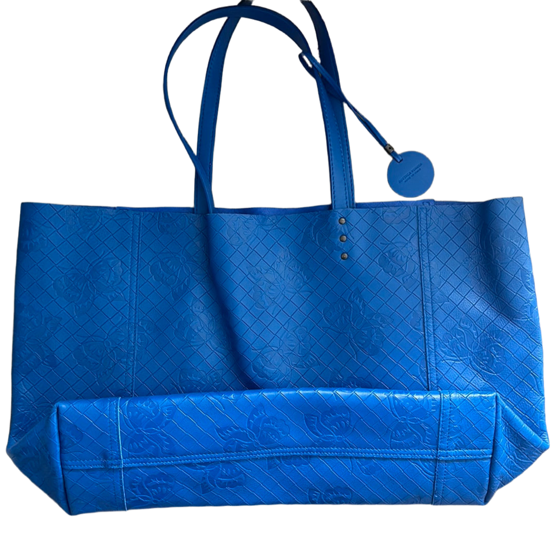 Vintage Bottega Veneta Cobalt Blue Leather Butterfly Tote