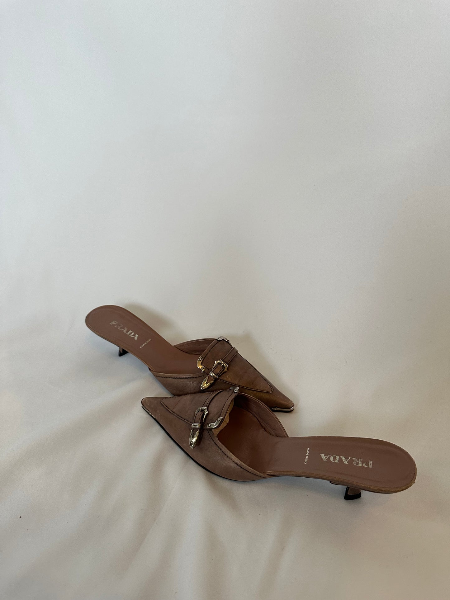 Vintage Prada Buckle Mules