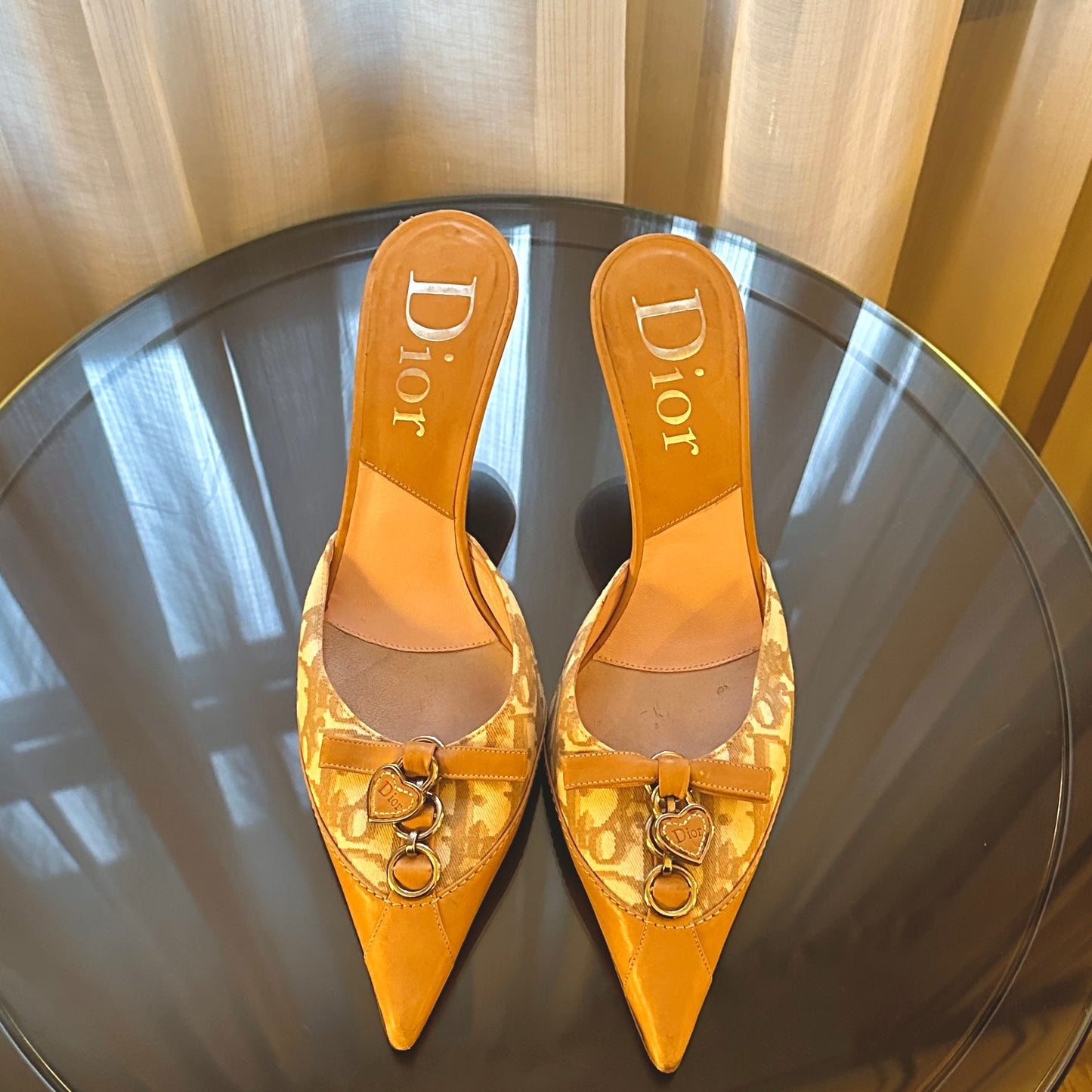 Vintage Christian Dior Romantique Trotter Mules