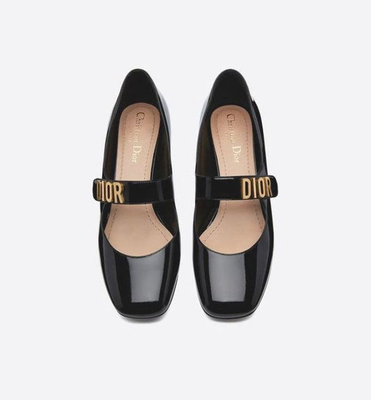 Dior Ballet Mary Jane Logo Patent Leather Heels 39.5