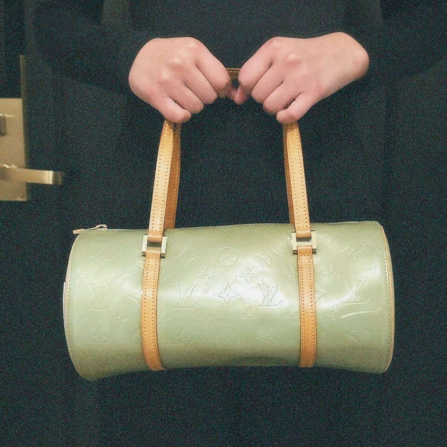 Vintage Louis Vuitton Green Vernis Papillon Bag