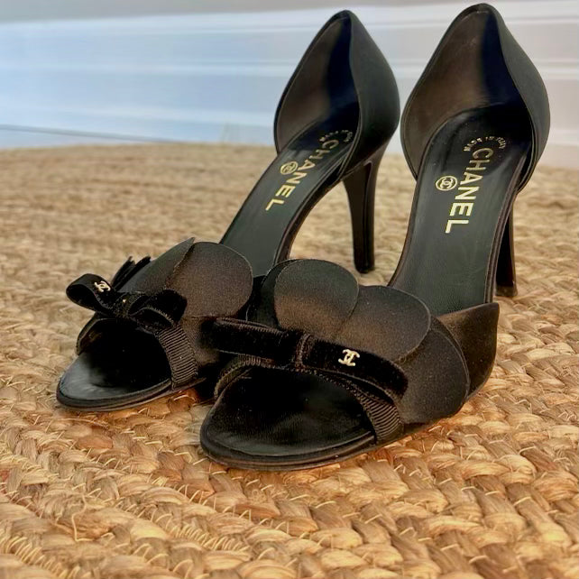 Vintage Chanel Open-Toe Heels