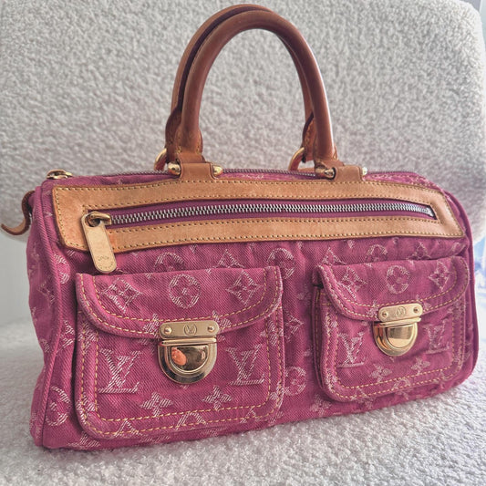 Louis Vuitton Pink Denim Baggy