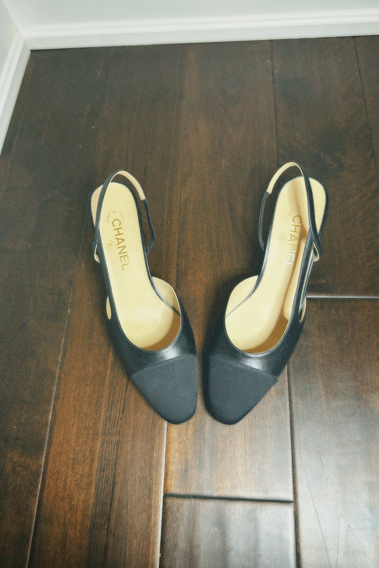 Chanel Black Slingback Heels