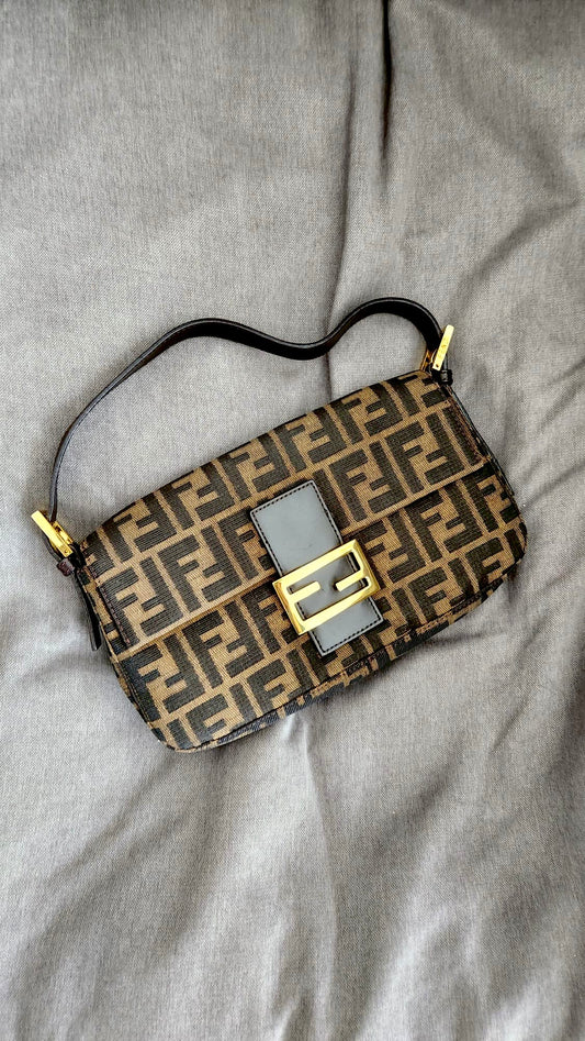 Vintage Fendi Baguette Bag with Gold