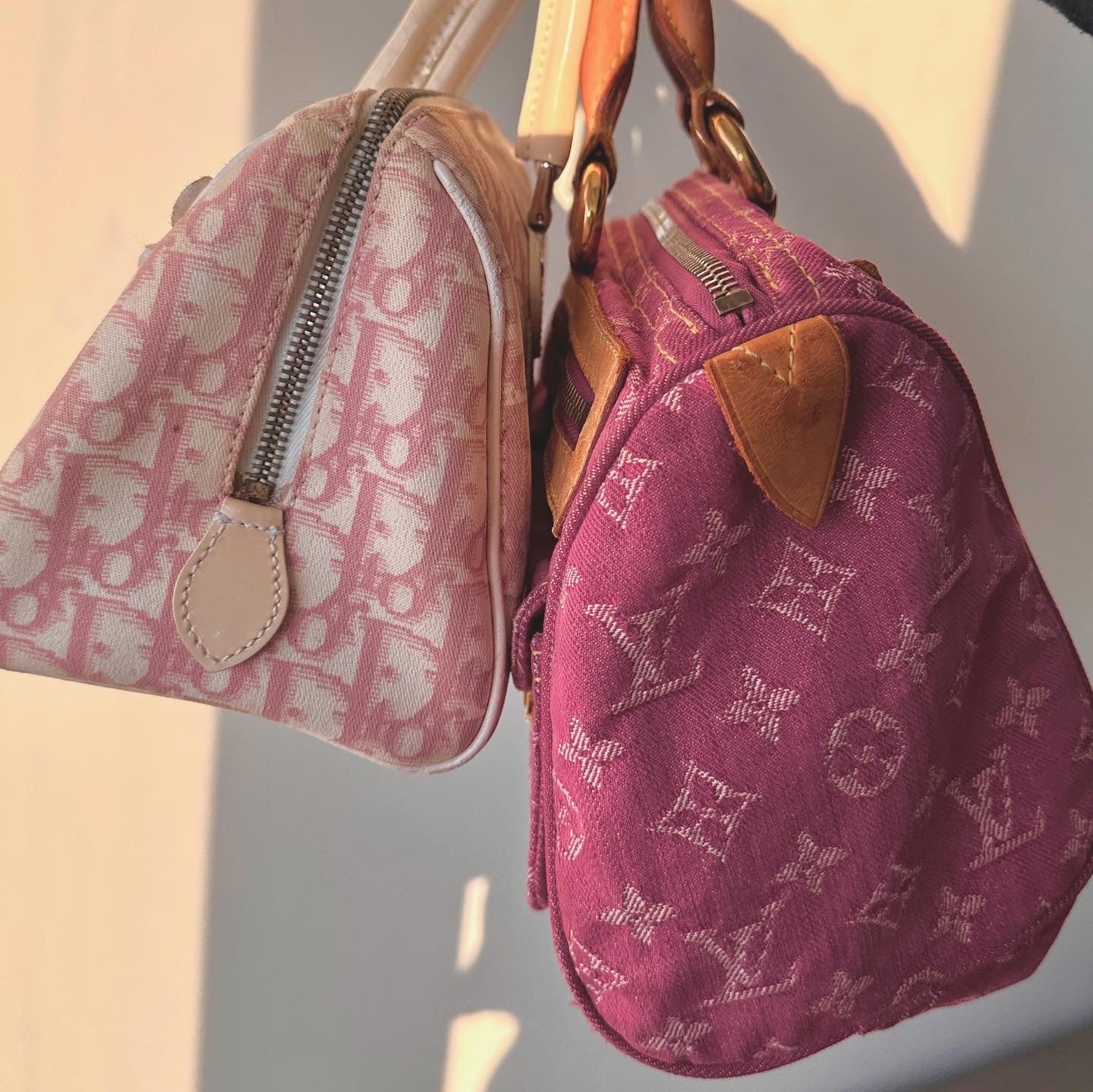 Louis Vuitton Pink Denim Baggy