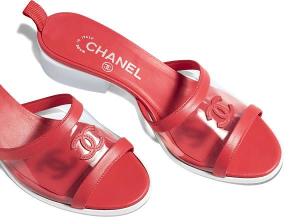 Chanel 19P PVC Logo Slides