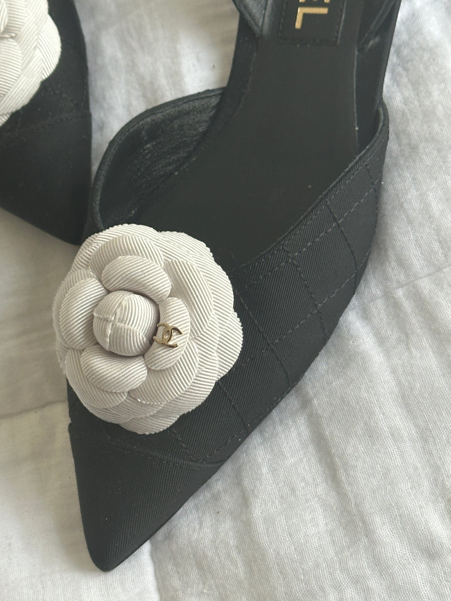 Chanel Camelia Slingback Ballet Flat 38