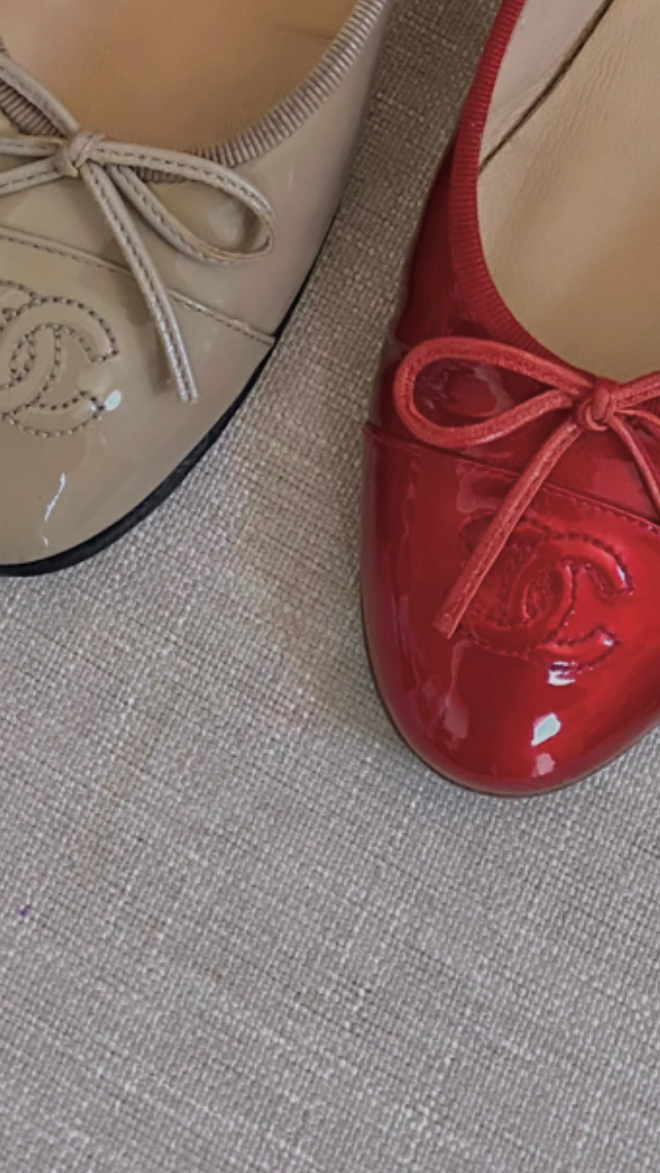 Chanel Patent Red Ballet Flat