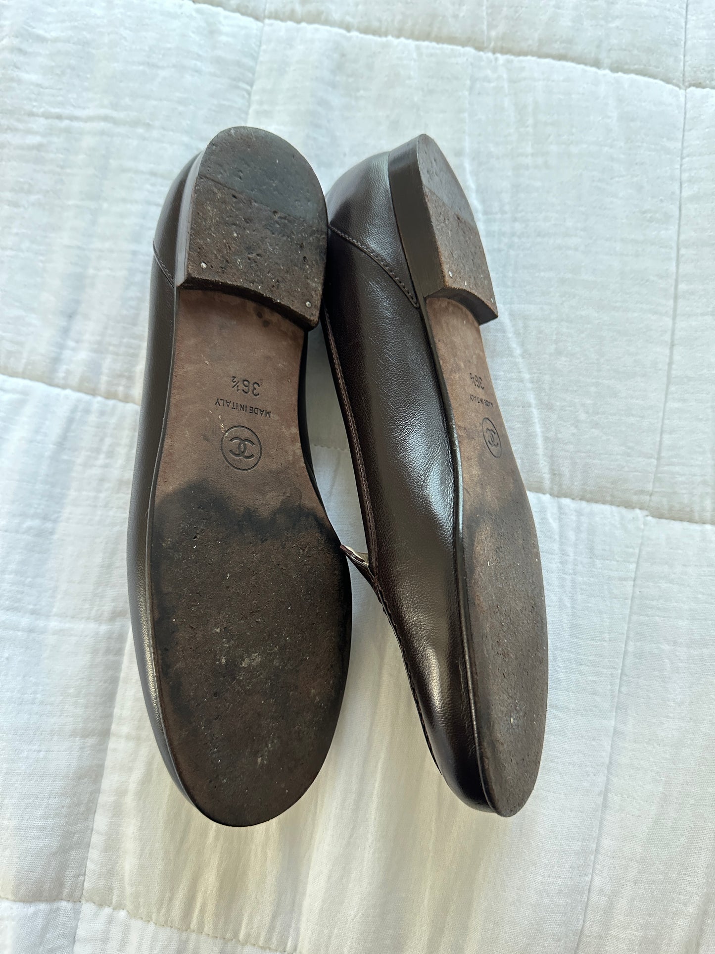 Vintage Chanel Brown Loafers 36.5