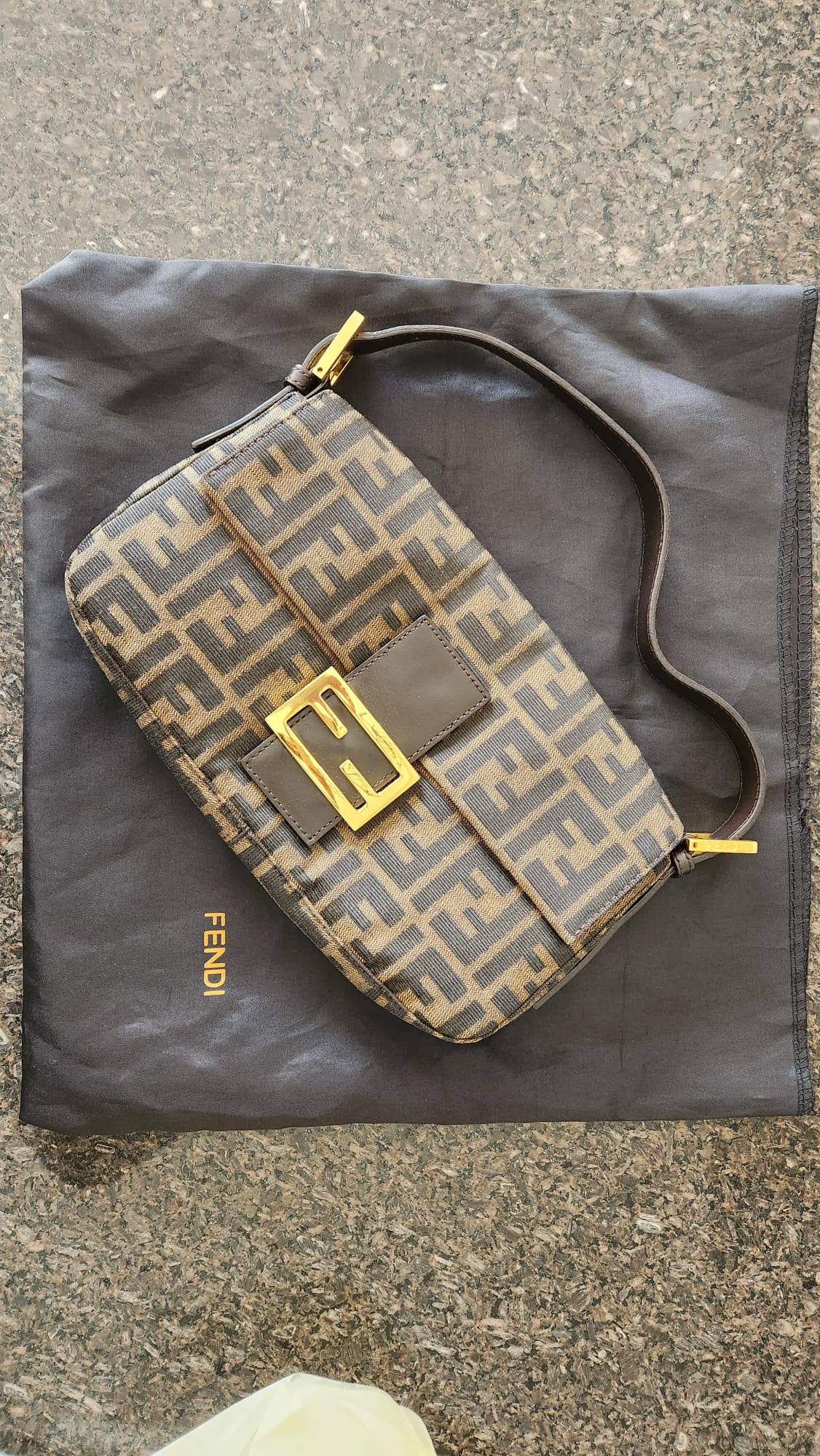 Vintage Fendi Baguette Bag with Gold