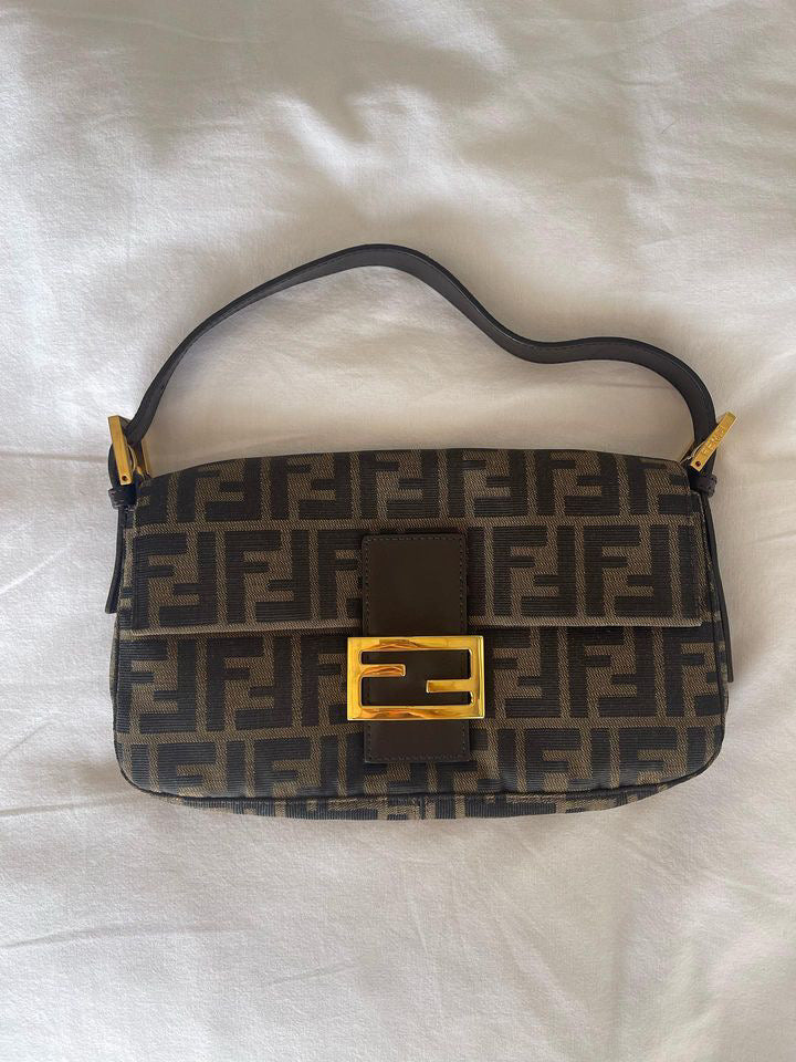 Vintage Fendi Baguette Bag with Gold