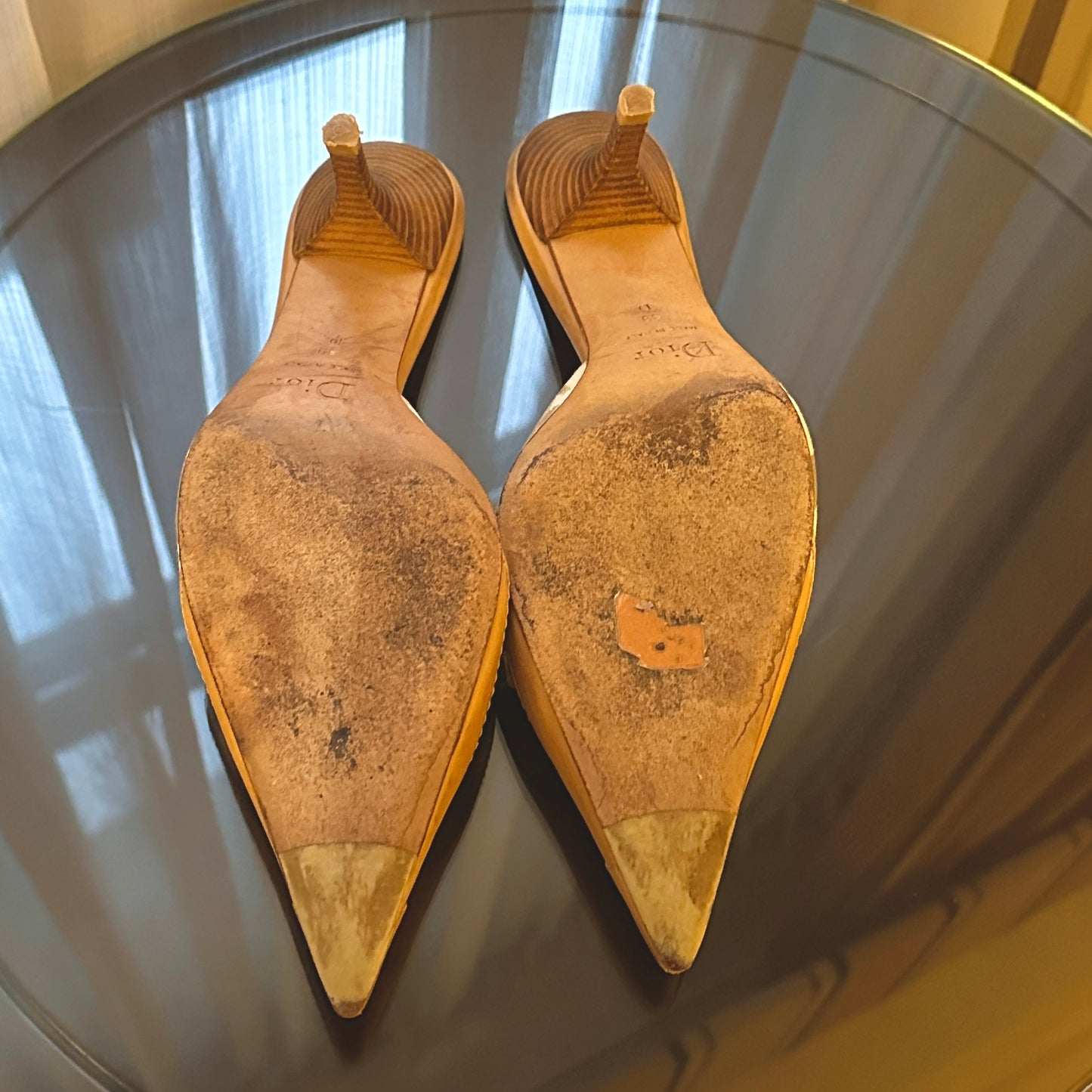 Vintage Christian Dior Romantique Trotter Mules