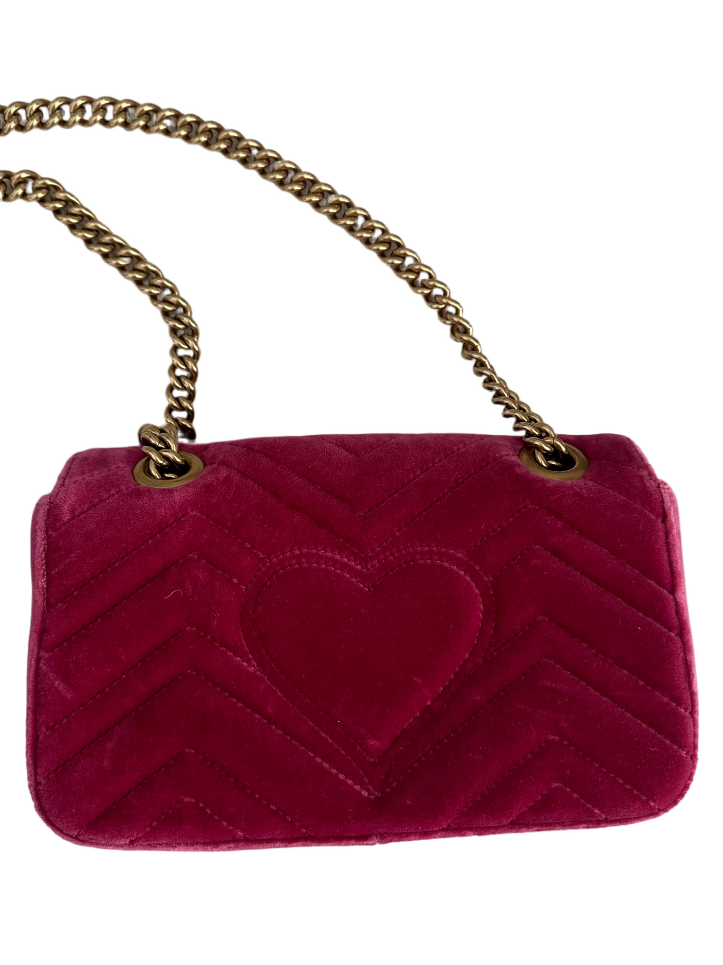 Gucci Marmont Mini Velvet Matelasse Shoulder / Crossbody Bag