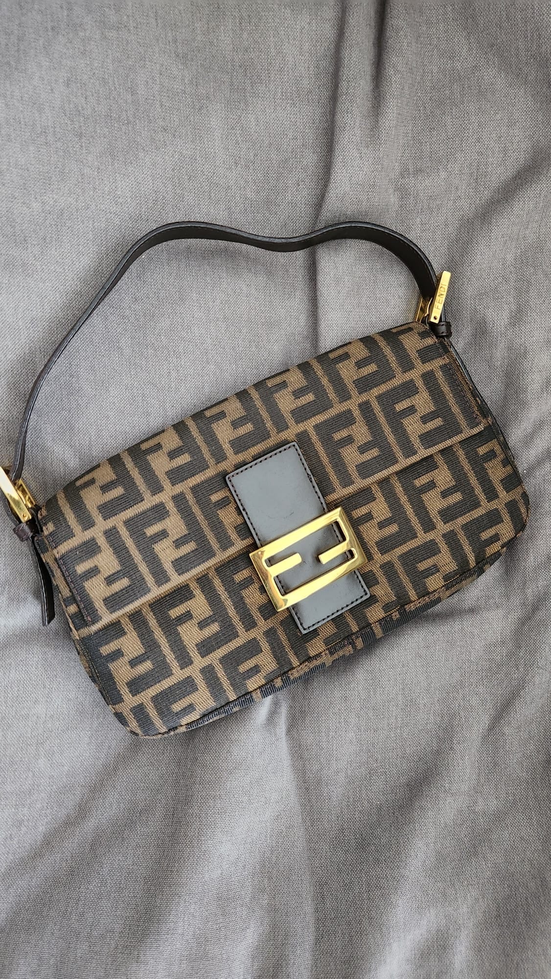 Vintage Fendi Baguette Bag with Gold