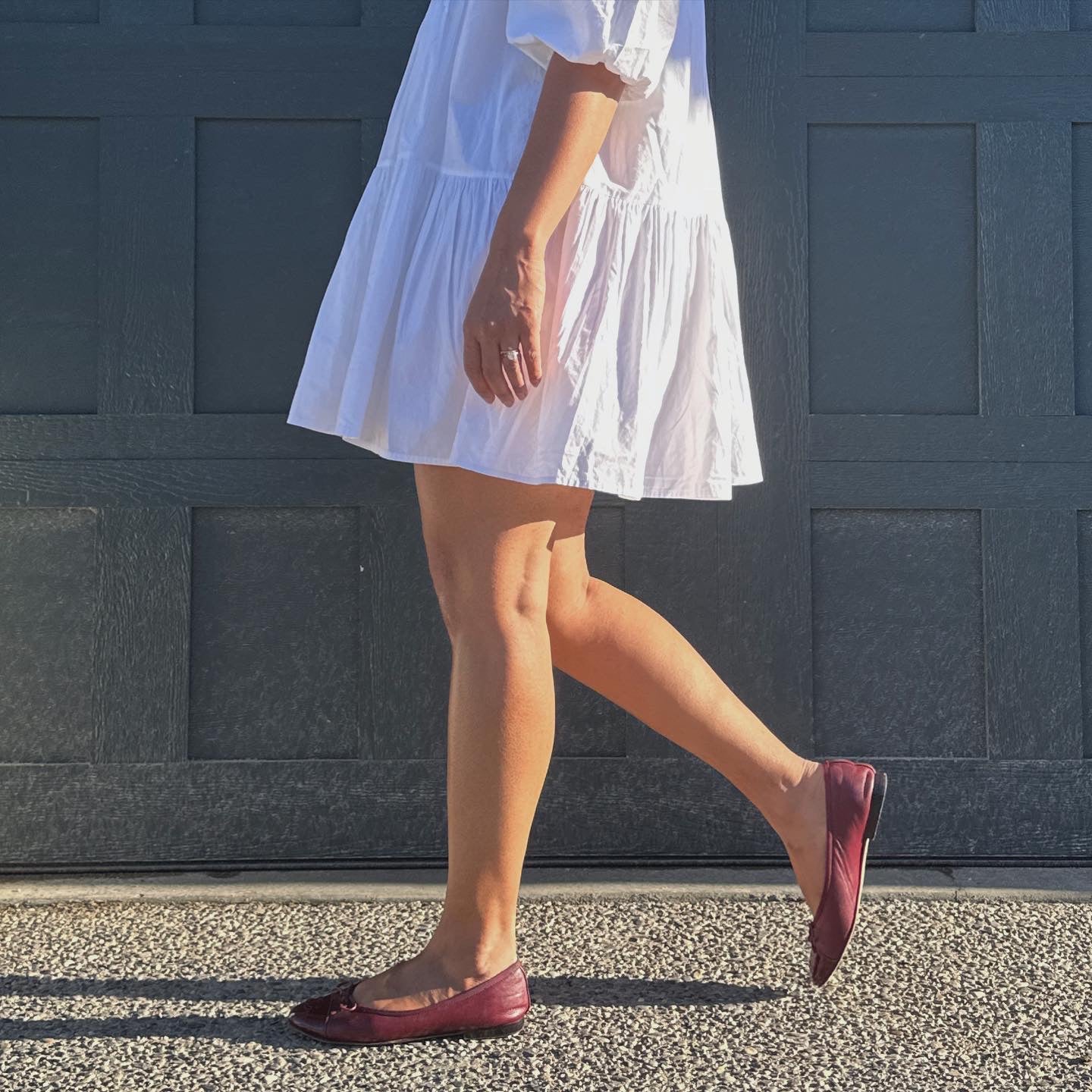 Chanel Red Ballet Flats