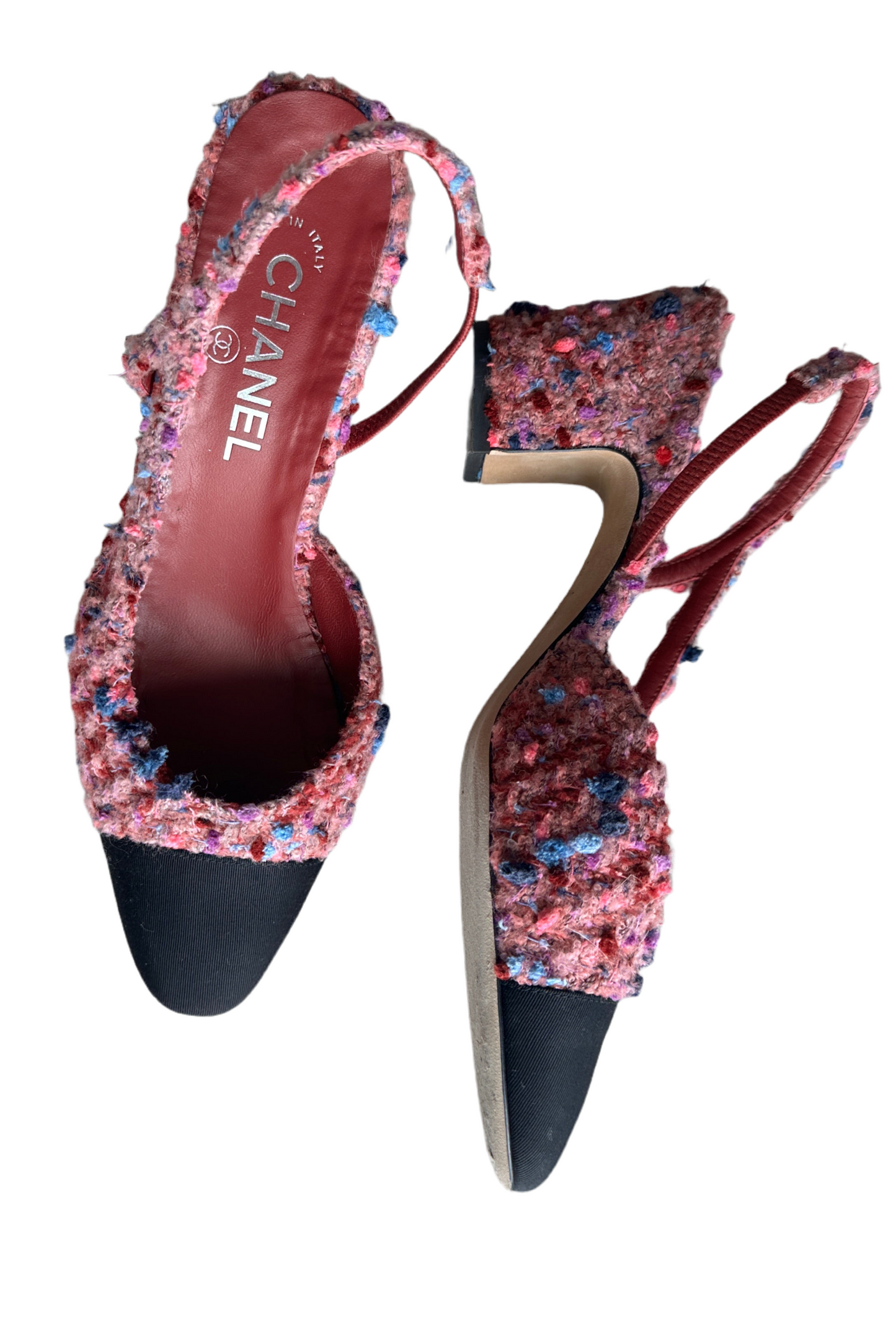 Chanel Tweed Slingbacks 39.5