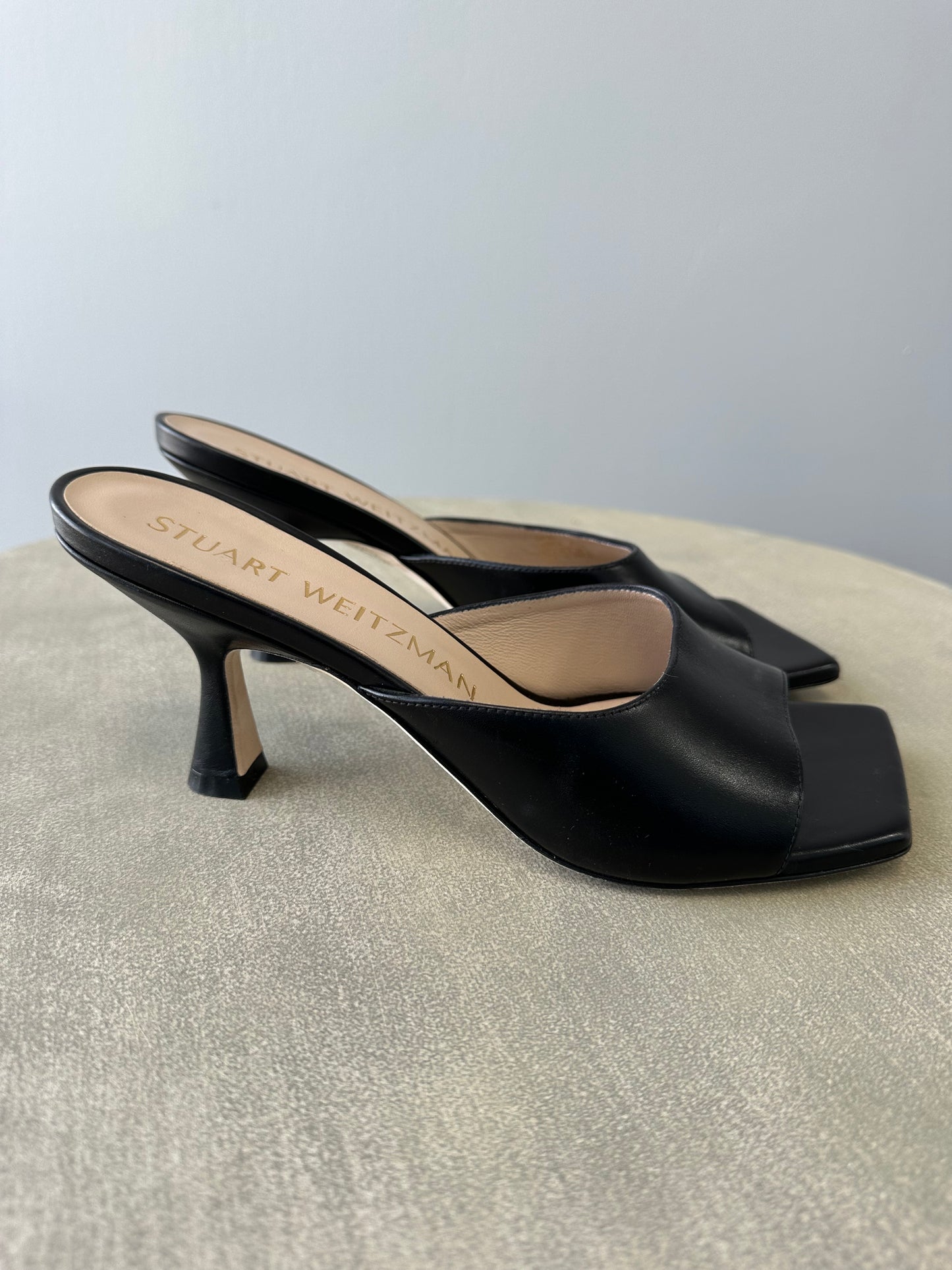 Stuart Weitzman Black Tia Mule