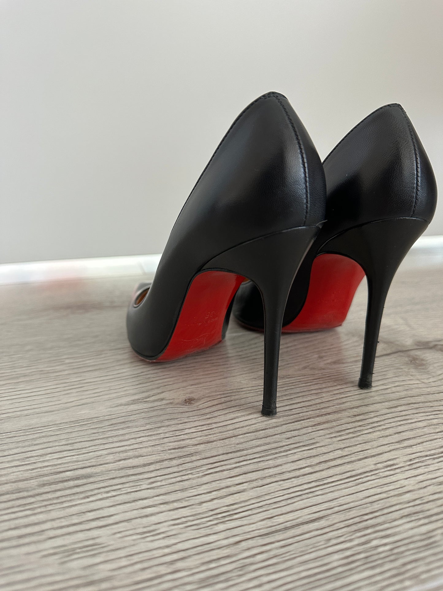 Christian Louboutin Black Pigalle Follie 100mm