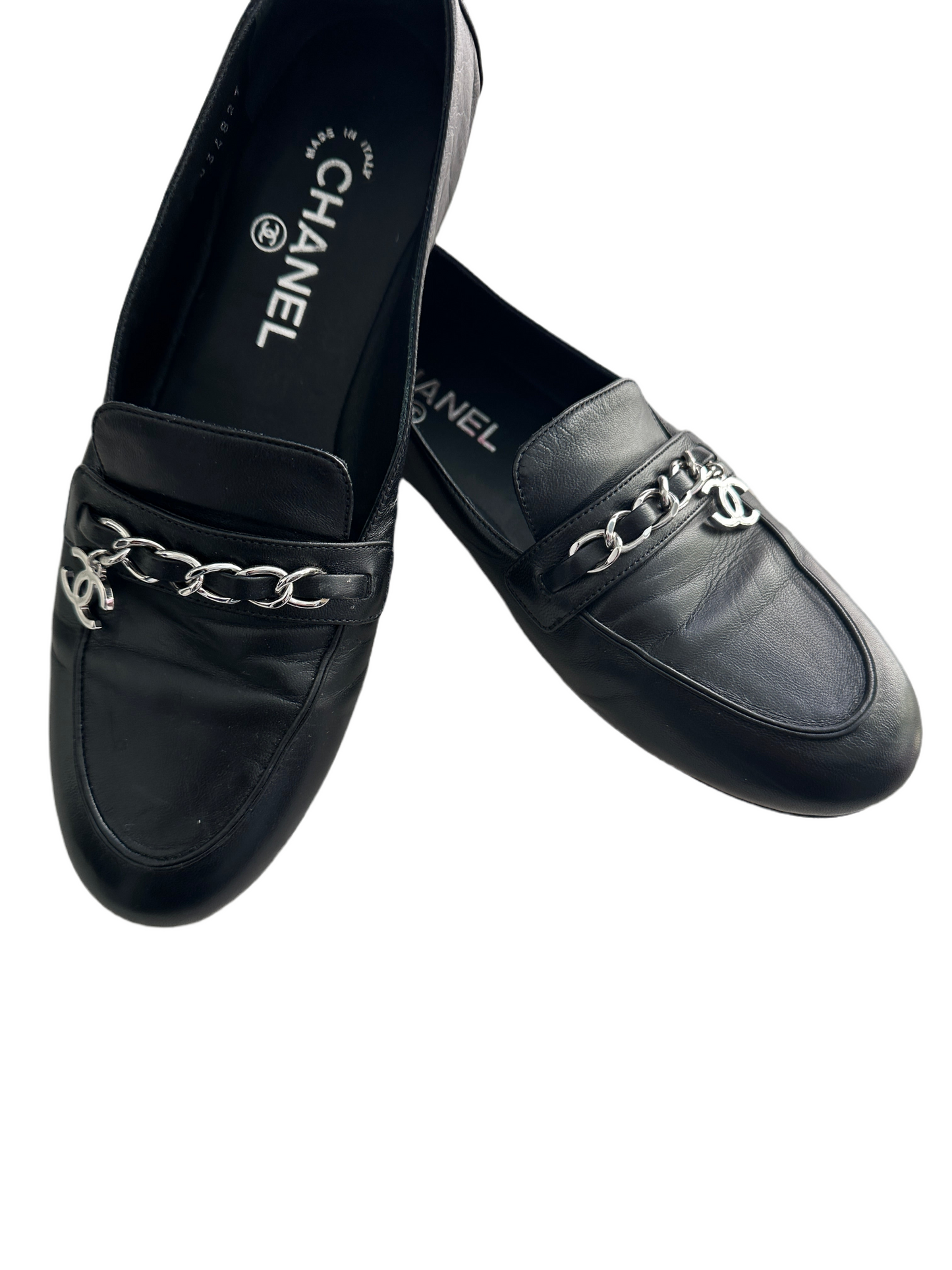 Chanel 2019 Moccasin Lambskin Flats / Loafers 39