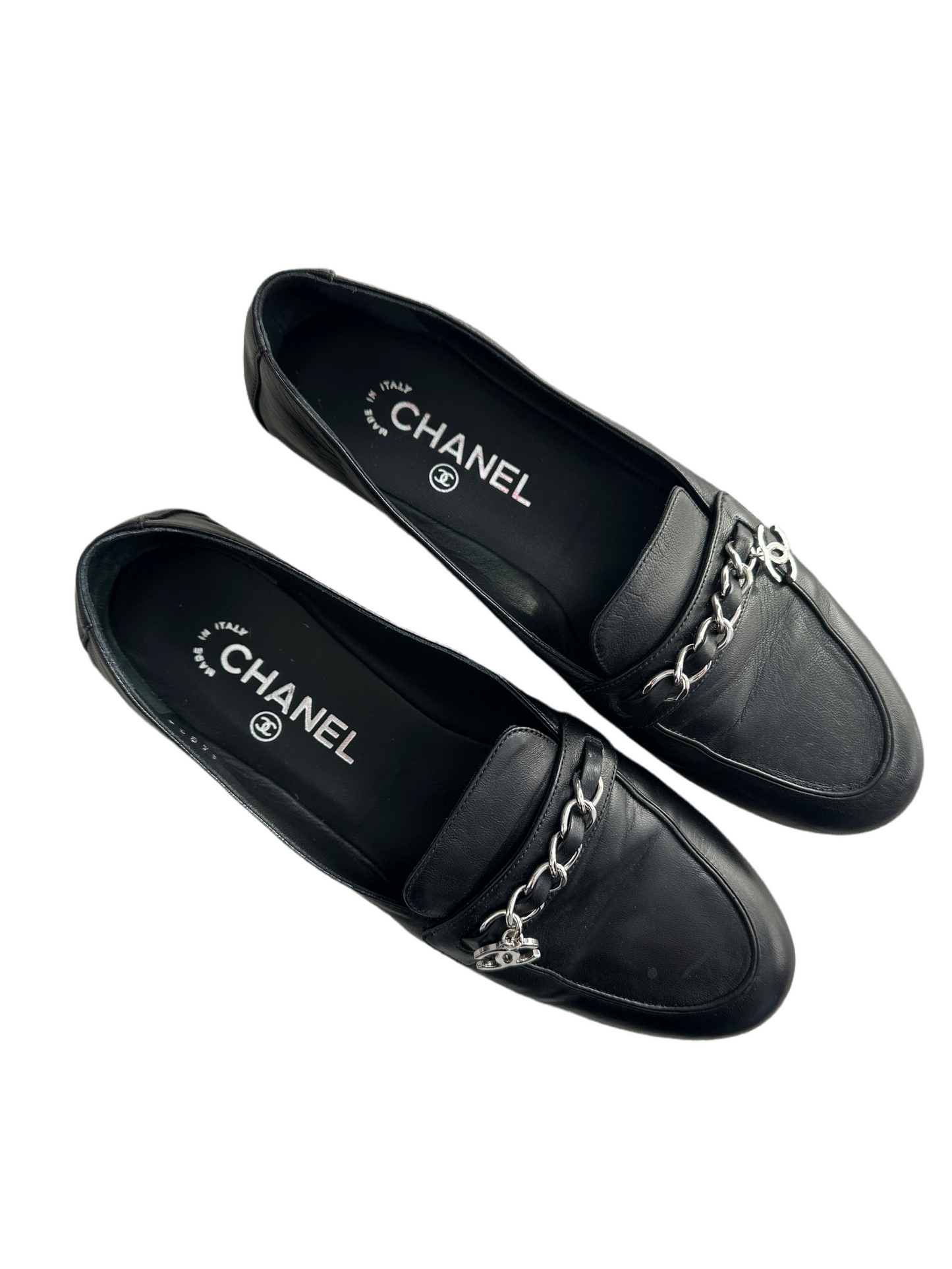 Chanel 2019 Moccasin Lambskin Flats / Loafers 39