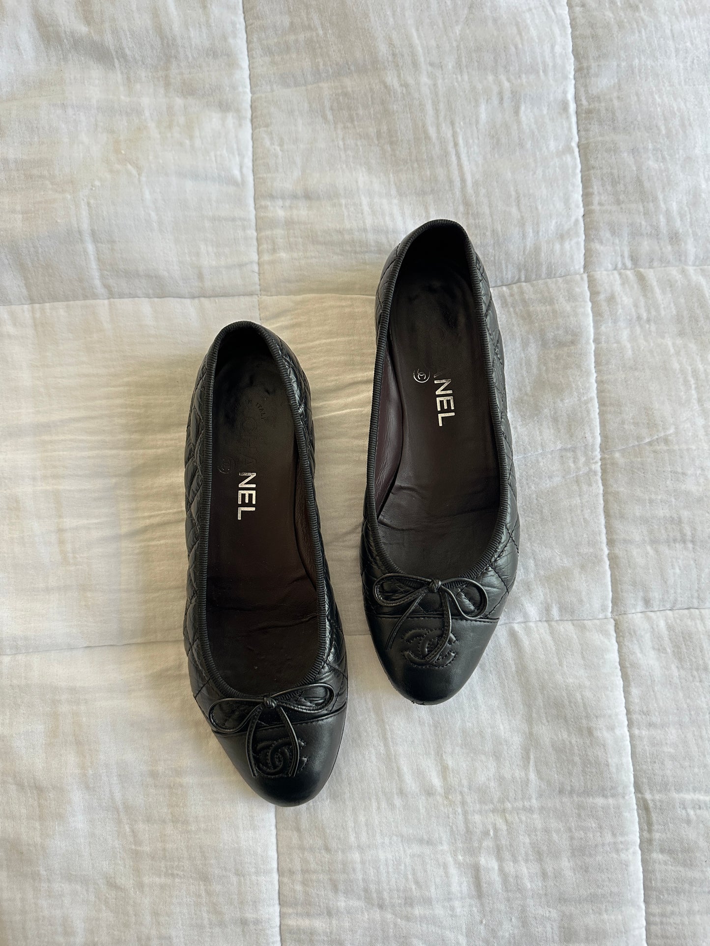 Chanel Quilted Ballet Flats 37