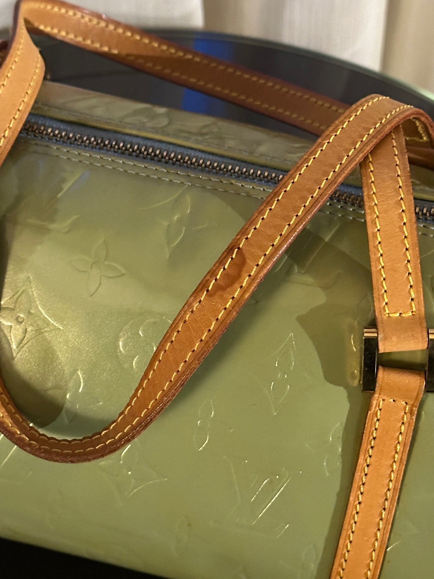 Vintage Louis Vuitton Green Vernis Papillon Bag