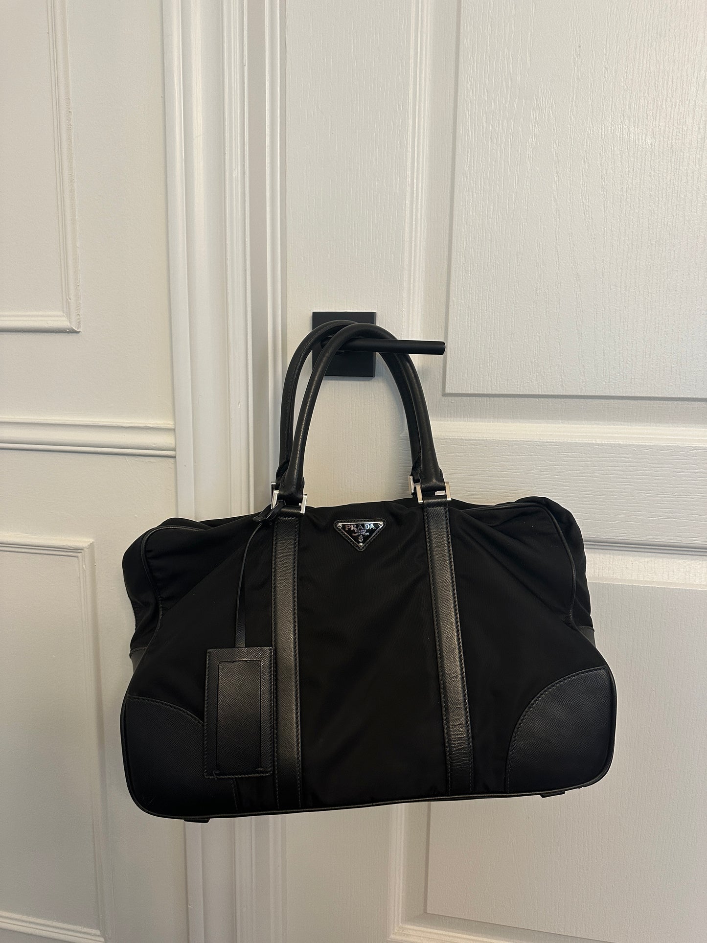 Prada Tessuto Nylon Saffiano Briefcase / Duffle Bag