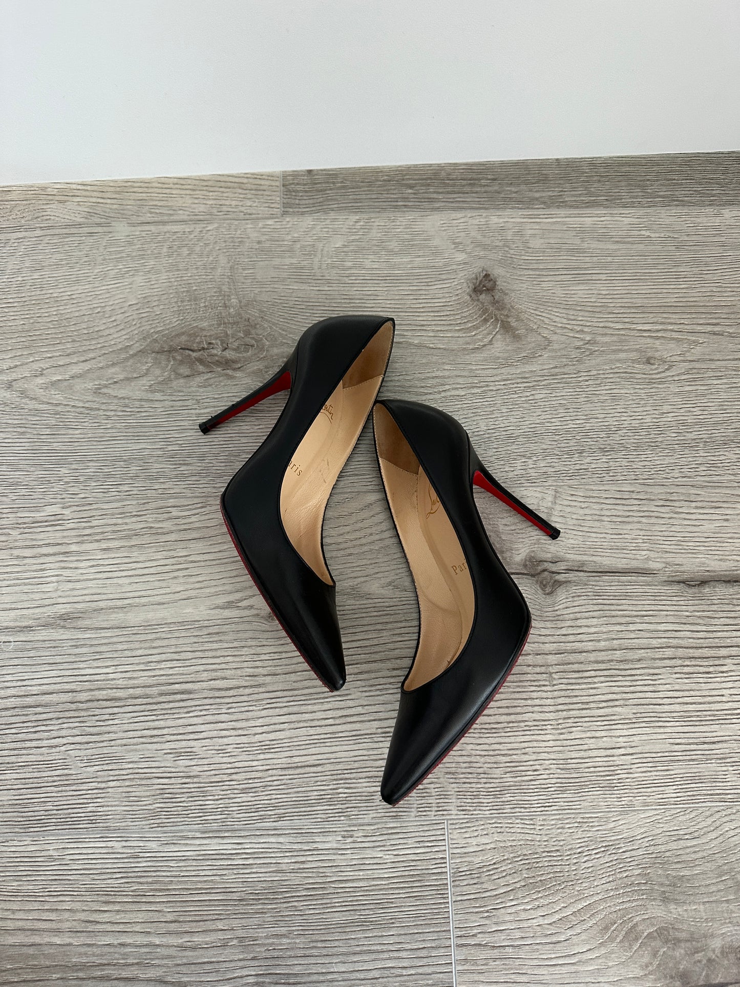 Christian Louboutin Black Pigalle Follie 100mm