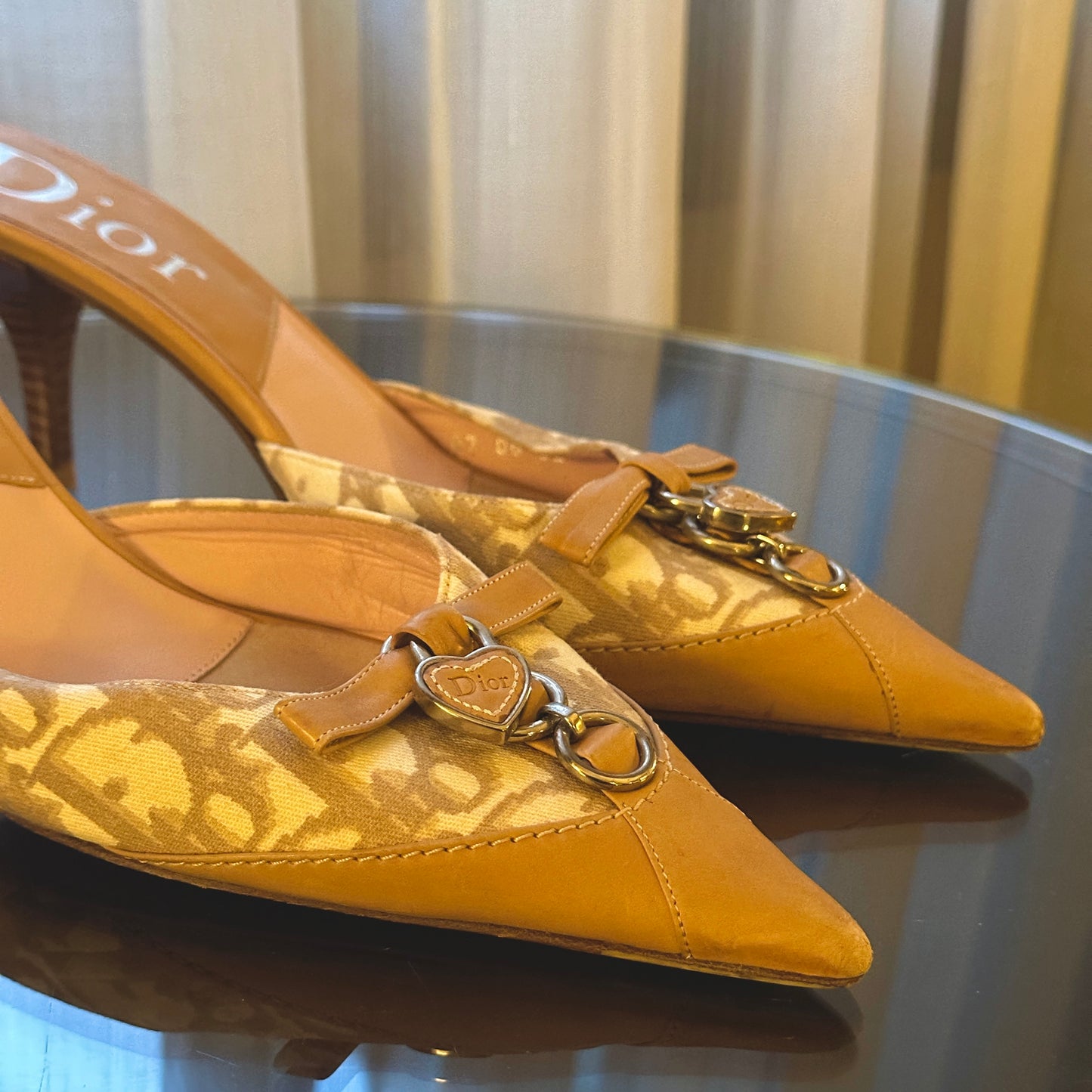 Vintage Christian Dior Romantique Trotter Mules