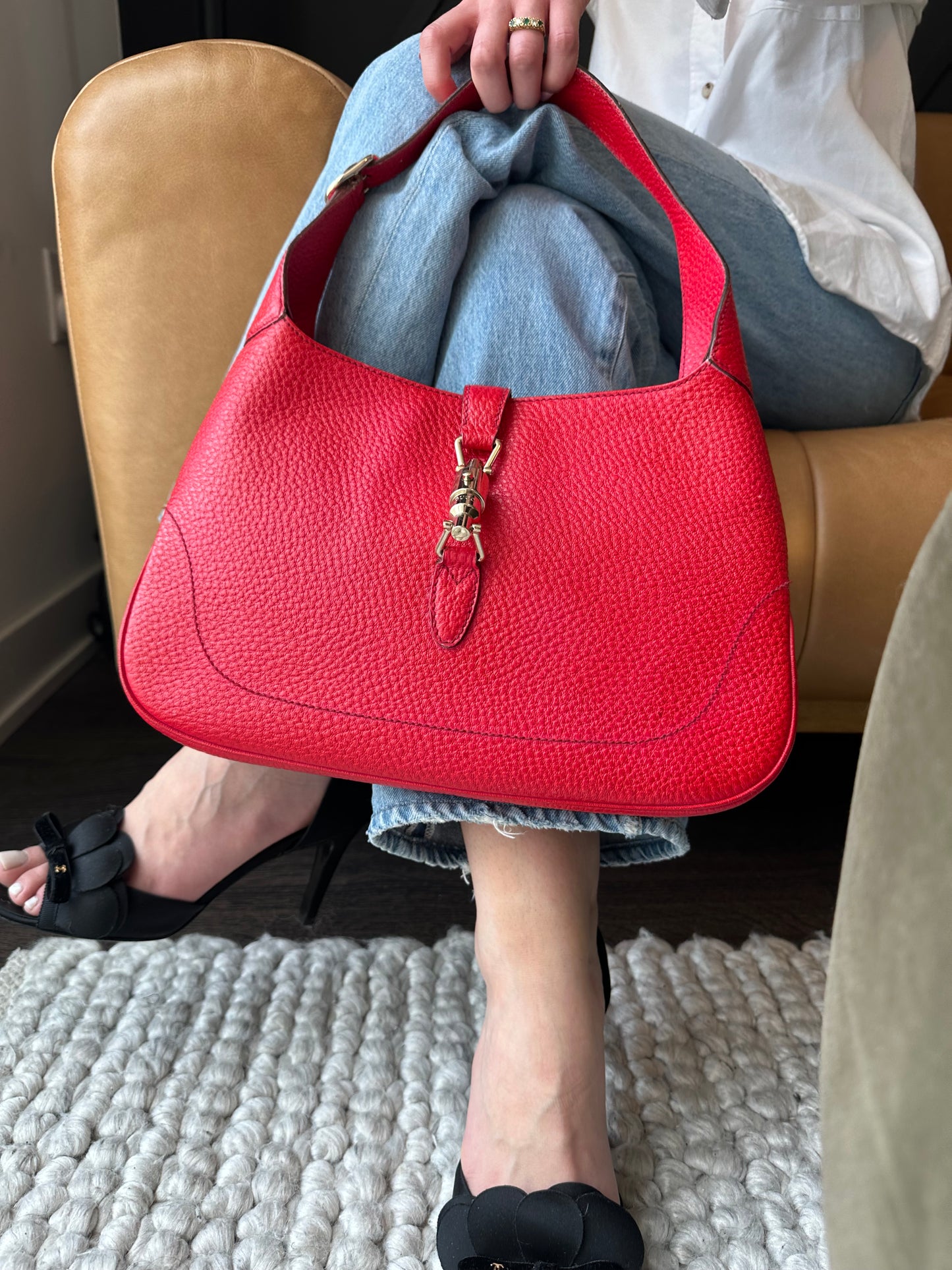 Vintage Gucci Red Jackie Bag