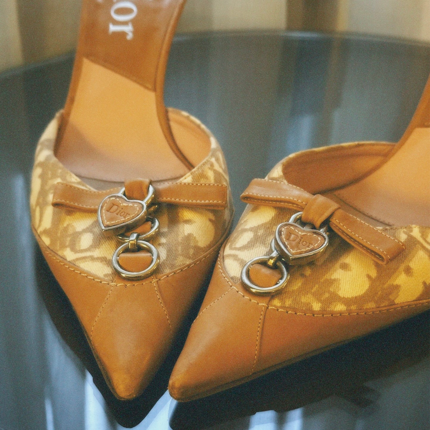 Vintage Christian Dior Romantique Trotter Mules